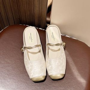 COD Dép Lê Kiểu Trung Quốc Mới Mang Ra Ngoài Cao Cấp 2024 Thời Trang Siêu Hot Với VÁY HOT Phong Cách Chống Trượt Kéo Bít Mũi Nữ Sem