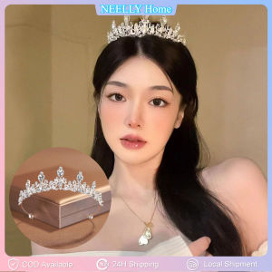 1PC Women Girls Silver Color Crown Headwear Korean Crystal Tiara Fashion Birthday Dress Rhinestone Crown Hair Accessories