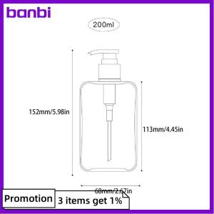 banbi Transparent Square Soap Dispenser Countertop Lotion Bottle With Pump Bathroom Lotion Liquid Soap Dispenser Refillable Emp