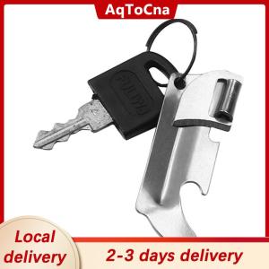 [COD] AqToCna Ship within 24 hours Foldable 2 In 1 Polished Stainless Steel Finish with The Utili-key Multi-function Can Opener Mini Openers kitchen accessories