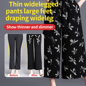 High Waist Slim Fit Nine Point Printed Skirt Pants Fashionable And Elegant Smooth Fit With Eye-Catching Print