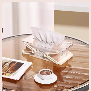 ดึงกระดาษเช็ดมือ สามารถวางบนเดสก์ท็อปได้ กล่องเก็บของ การจัดเก็บและทําความสะอาด แบบพกพา ไม้คุณภาพสูง