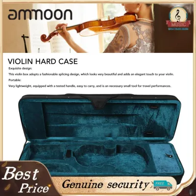 ammoon Hộp đựng đàn violin cứng Vải Oxford Bọt Thiết kế tinh tế Hộp đàn violin 4/4 Hình chữ nhật bảo vệ Thời trang để làm quà tặng