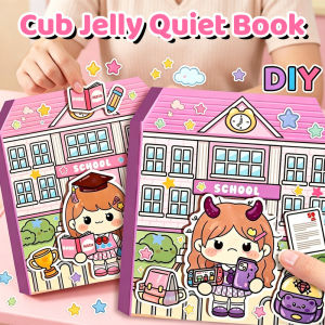 Kids Quiet Book Jelly Sticker Montessori DIY Handmade Educational Activity Toy Puzzle Girls