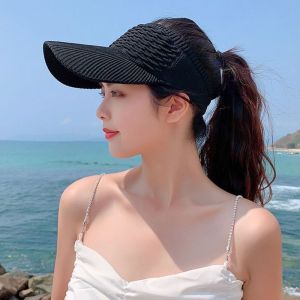 FG Topi Senam Wanita Summer Zumba Topi Knit Visor Sport Baseball Rajut Katun Sepeda Pantai Sunshade