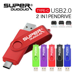 ♥Ready Stock +FREE♥Waterproof 2 in 1 Type-C USB 2.0 Flash Drive 32GB 64GB 128GB flash memoria usb stick Full capacity pendrive high quantity U disk