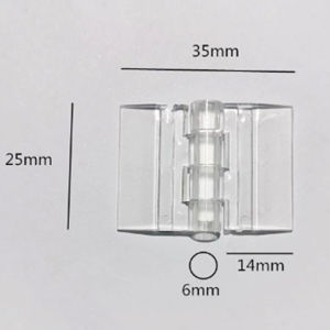 20Pcs Transparent Plastic Folding Hinges Mini Clear Acrylic Hinges for Crafts Jewelry Box