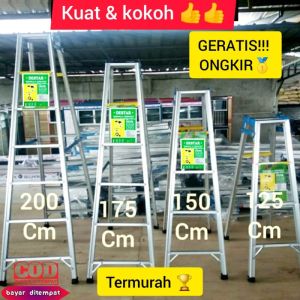 Tangga Lipat Alumunium Ukuran 2m / 1.75m / 1.5m