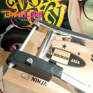 Swing Arm Arem KAZE pnp CB GL MP Megapro Merk SHJ Set As Tengah Belakang CROM SILVER MENTAH Fullset