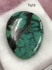 Tq13 หินเทอร์ควอยซ์แท้ น้ำหนัก 22.55 กะรัต แหล่ง อินเดีย ขนาด 25x18x5.4 มม