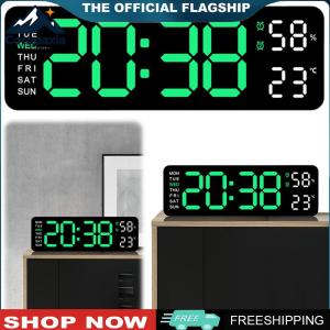 【New Arrival】 Digital Alarm Clock Electronic Wall Clock Temperature/Date USB Charging Bedside Alarm Clock Multifunctional for Students