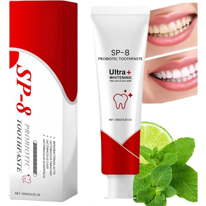 Probiotics Bright White Toothpaste, Sp 8 Toothpaste, Sp-8 Ultra ...
