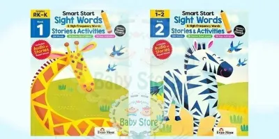 Evan-Moor Smart Start sight words & high frequency words stories and activities Grade Pre-K to 2 (2 books)