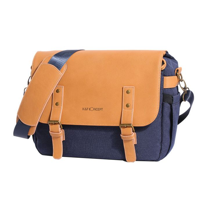 K&F Concept latest fashion single-shoulder camera bag is suitable for outdoor photography, built-in removable partition, waterproof fabric, one camera and two lenses