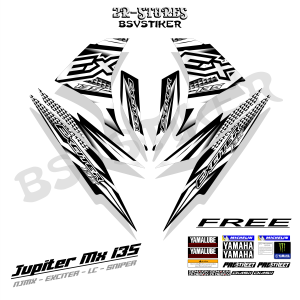 striping jupiter mx new 135 grafis stiker mx 135new exciter lc rc njmx 135 sku35 Motorcycle