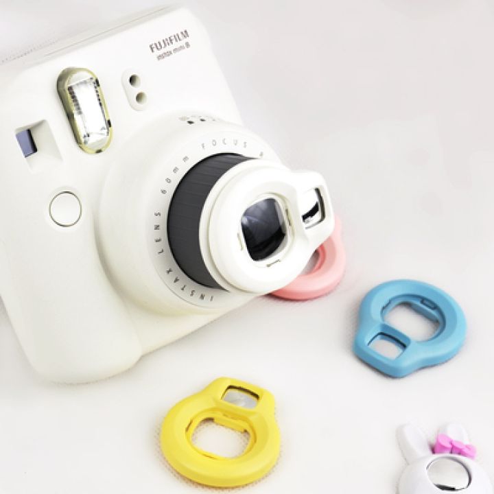CAIYOULE Custodia In PU Per Fotocamera Istantanea Fujifilm Instax Mini 7+/7s/7c – Con Tracolla Regolabile E Copriobiettivo, Bianco - 2