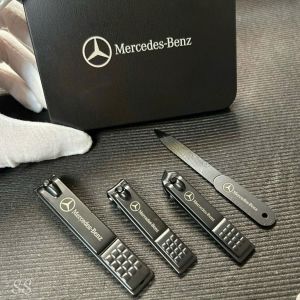 Set Bấm Móng Tay Mercedes-Benz 4 Món – Thiết Kế Đen Sang Trọng Logo Khắc Laser Cao Cấp