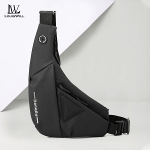 LouisWill กระเป๋ากระเป๋าผู้ชายคาดอกแฟชั่นผู้ชายกระเป๋าสะพายข้างกระเป๋าสะพายไหล่ลำลองกันน้ำกันขโมยกระเป๋าสะพายกระเป๋าแมสเซนเจอร์น้ำหนักเบากระเป๋าสะพายไหล่ไหล่เดี่ยวความจุขนาดใหญ่สำหรับกีฬาการเดินทางกลางแจ้งโรงเรียนสำนักงาน