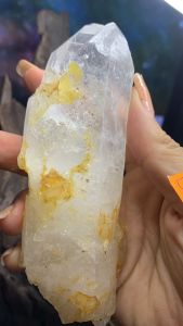 Trụ đá thạch anh Clear quartz 2 đầu tinh thể năng lượng vũ trụ 522
