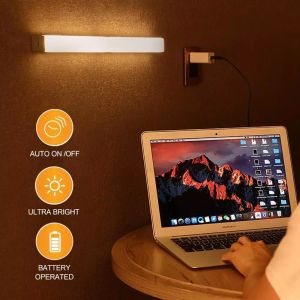 SANX LED Light Night Rechargeable Closet Lamp Cabinet Wardrobe Light Bedside Lamp Motion Sensor for Bedroom Toilet Kitchen Wardrobe Under Bed Closet Stairs