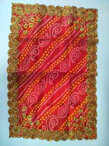 Multi Colour Pooja Mat Aasan Pooja Aasan Cloth (Size:-18 Inches X 12 Inches) for Multipurpose Pooja Decorations Item