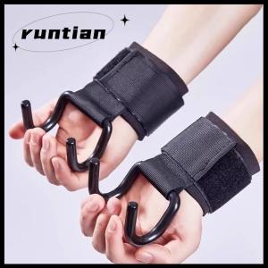 runtian 2pcs Trọng lượng nâng móc Grips với cổ tay kết thúc tốt đẹp tay-bar dây đeo cổ tay phòng tập thể dục móc Trọng lượng dây đeo pull-up điện nâng găng tay