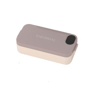 GOXBERK Rechargeable USB Heated Lunch Box 900ml Capacity Heating Function Electric Heated Lunch Box Easy to Use Rapid Heating Hot Meal Container Office Use