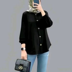 KEMEJA kerah  shanghai lengan kerut kringkel airflow premium model terbaru kekinian
