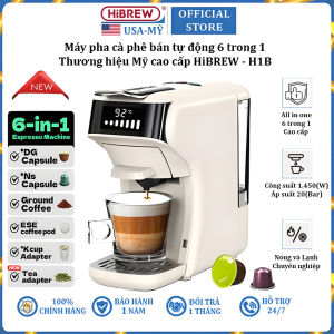Máy pha cà phê 6 trong 1 Espresso Viên Nén Nespresso Nescafe Dolcegusto Kcup Túi ESE POD và Trà thương hiệu cao cấp HiBREW H1B - HÀNG NHẬP KHẨU