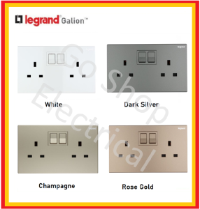 Legrand Galion Socket Standard Multistandard Champagne Rose Gold Dark Silver White GSE