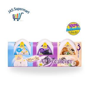 Pan Aroma Mini Gel Air Freshener 3pcs – Vanilla Lavender & Lemon for Fresh Fragrant Spaces