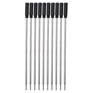 10Pcs Ballpoint Pen Refills Black/Blue Refill Length 4.5 Inch 1.0mm Point for Most Metal Ballpoint Pen Office Use