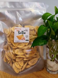 Chuối sấy giòn nguyên miếng không đường không dầu tốt cho sức khỏe 400gr