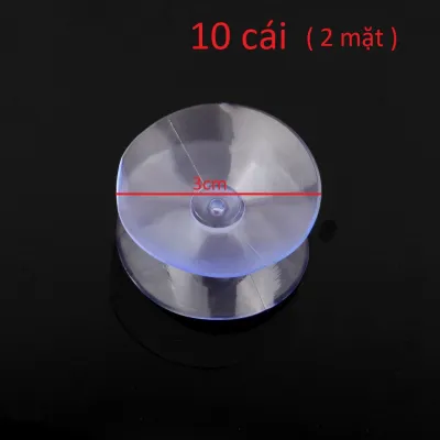 Set 10 cốc hút mặt kính bàn 3cm (1 mặt / 2 mặt ) chống trượt miếng hít đệm lót mặt bàn chống va chạm