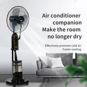 Air Cooler Inverter with Remote Water Cooling Spray Fan Strong Wind Electric Fan Mute 3 Adjutable Wind Speeds Heavy Duty Stand Fan Office Warehouse Power Saving Water Cooling Fan with Large Capacity Water Tank Air Circulation Fan Stand Fan for Home