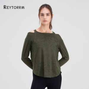 Reytorrm Baju Atau Atasan Olahraga Wanita Lengan Panjang Kaos Long Sleeve T-Shirt Yoga oversize (YC102)