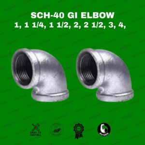Elbow GI Fittings SCH-40 – Heavy Duty Galvanized Iron Elbow 1" 1/4" 1 1/2" 2" 2 1/2" 3" 4"