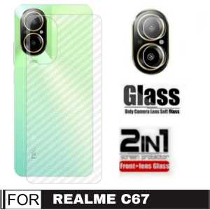 Promo Garskin Carbon Transparan Realme C67 4G / Realme 11 4G 2023 / Realme C51 NFC / Realme C53 NFC / Realme Narzo 50i Prime 2022 + Tempered Glass Camera