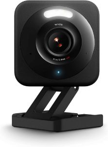 WYZE Cam v4 2K HD Wi-Fi Smart Home Security Camera Indoor/Outdoor Pet/Baby Monitor Motion Activated Spotlight/Siren Enhanced Color Night Vision 2-Way Audio Local/Cloud Storage Wired