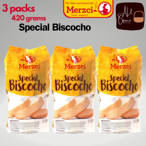 3 PACKS of Merzci Special Biscocho (355g)- Bacolod Pasalubong Delicacies | Best Seller | Cookie Bread | Pasalubong Treats | Bacolod Pasalubong