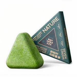 [Youyue] 5pcs Natural Cypress Leaf Triangle Soaps Herbal Shampoo Soap Natural Plant-Based Solid Shampoos Hair Care Oil Control Anti-Dandruff Refreshing Fluffy Nourishing Scalp