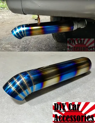 Muffler for Diesel Cars 2.5 inches inlet (Special Titanium Color)