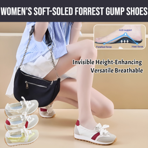 Womens Soft-Soled Forrest Gump Shoes Casual Athletic Running Sneakers Invisible Height-Enhancing Versatile Breathable