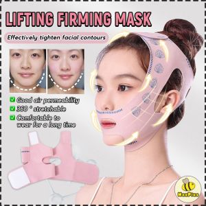 MaxPlus【Ready in Stock】 Lifting Firming Mask Lift Up Reduce Double Chin Wrinkle V Face 3D Breathable Belt