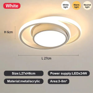 GOGEOUS Modern Minimalist Ceiling Lights Hallpapers Luxury Ring Lights 3 Color Living Room Bedroom PVC Round Gold Gold Ceiling Lights Led Ceiling indoor Ceiling Light Tricolor LED Ceiling Light Living Room Bedroom Modern Pendant Light Chandelier Interior