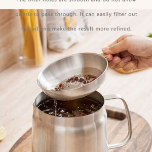 304 stainless steel oil filter pot with 2.0L capacity including pot body filter screen and frying