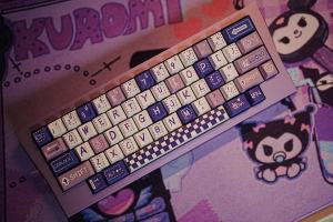 Dasheen Tím Keycap Bàn Phím Cơ tùy biến cá nhân 68/87/108/144 PBT thăng hoa nhiệt vui vẻ chiều cao