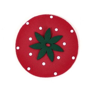 GOLFDIN Versatile Womens Beret Hat Classic Elegant Artist Hat Trend Strawberry Shaped Solid Color Beanie Autumn Winter