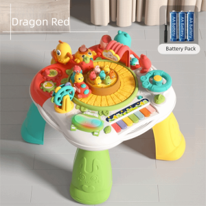 UFANSM Portable Musical Learning Table Developmental Led Lights Baby Activity Center Interactive With Light Educational Table 1 2 3 Years Old