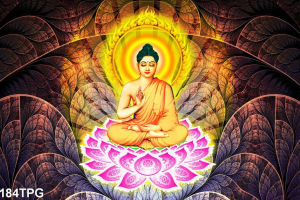 Tranh dán tường 3D Kim sa Đức Phật kt 80cm*1m2